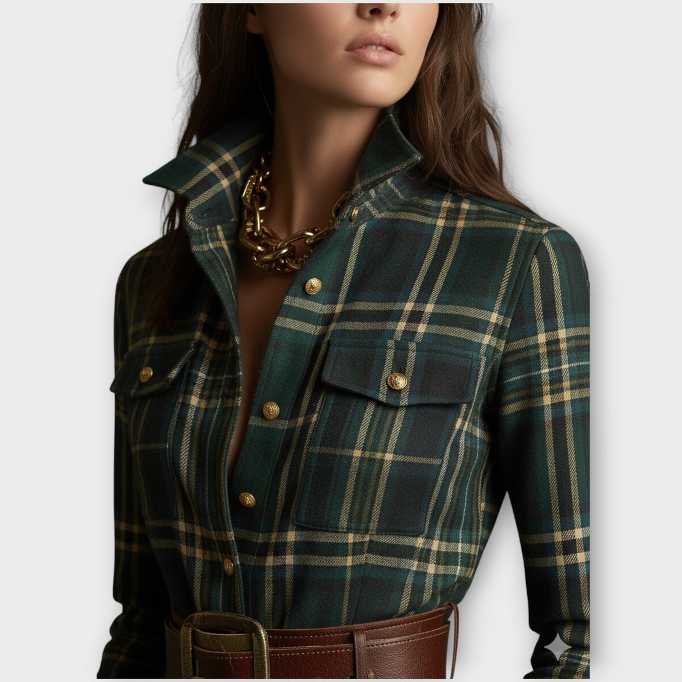 Retro Kockás Maxi Ruha