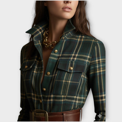 Retro Kockás Maxi Ruha