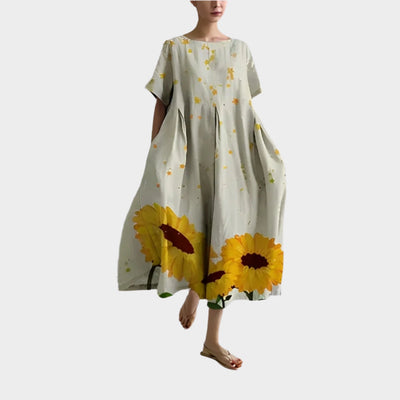 Kényelmes Hosszú Retro Ruha