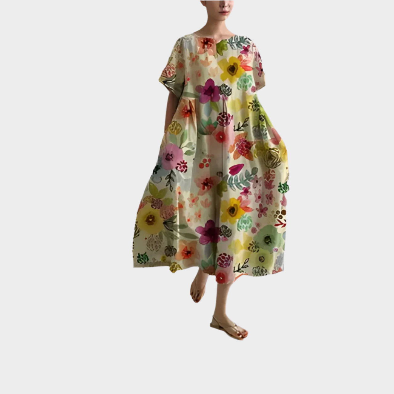 Kényelmes Hosszú Retro Ruha