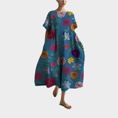 Kényelmes Hosszú Retro Ruha