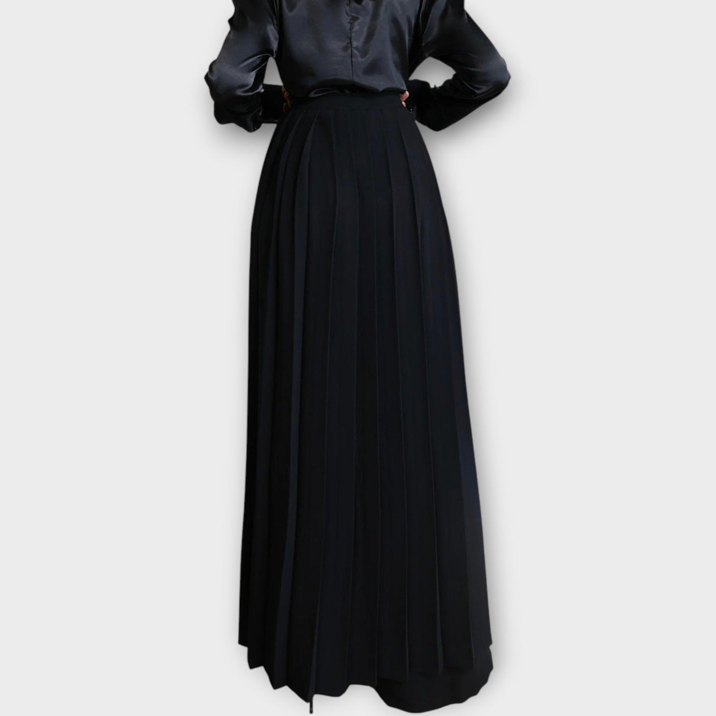 Pliszírozott, széles lábú nadrág