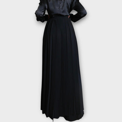 Pliszírozott, széles lábú nadrág