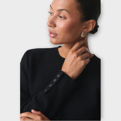 Modern Cropped Kardigán Gomb Részletekkel