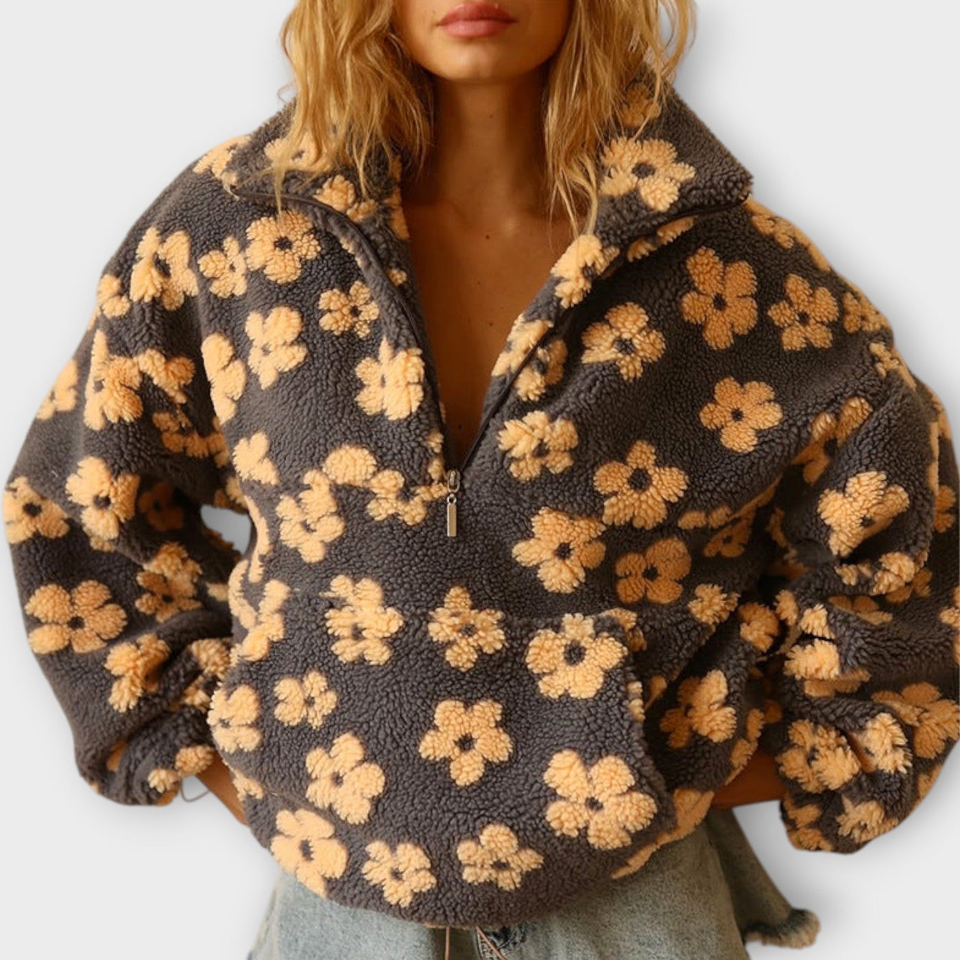 Sherpa Fleece Pulóver