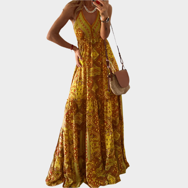 Boho Ruha Vékony Pántokkal és V-nyakkal