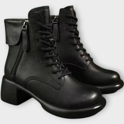 Klasszikus Chunky Sarok Fűzős Csizmák