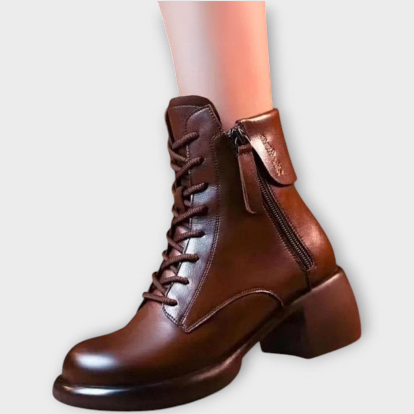 Klasszikus Chunky Sarok Fűzős Csizmák