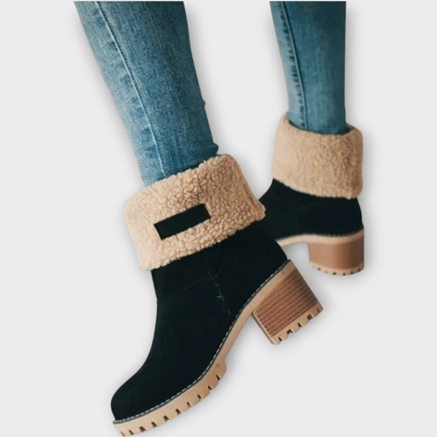 Téli Meleg Bokacsizma Műszőrme Béléssel