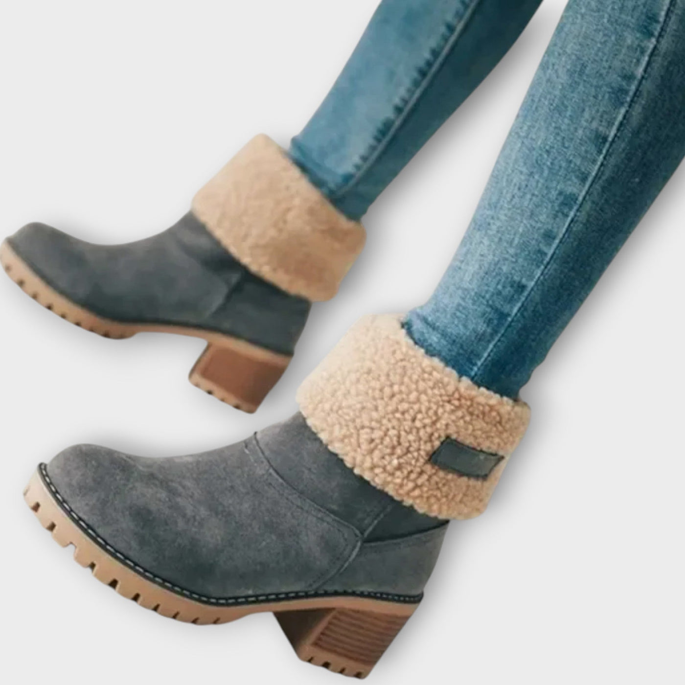 Téli Meleg Bokacsizma Műszőrme Béléssel