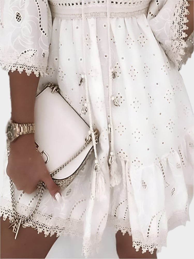 Boho Nyári Mini Ruha