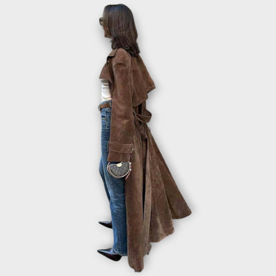 Couture Suede Trench Kabát