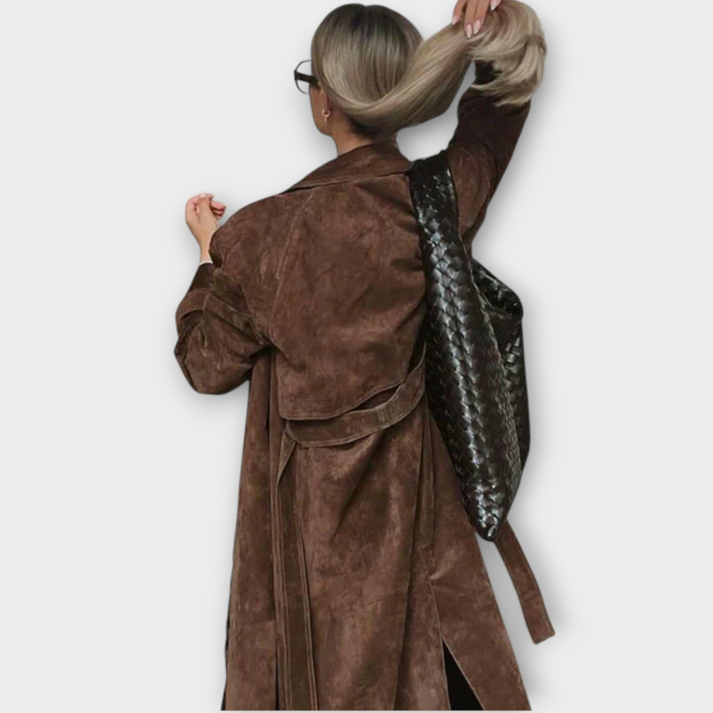 Couture Suede Trench Kabát