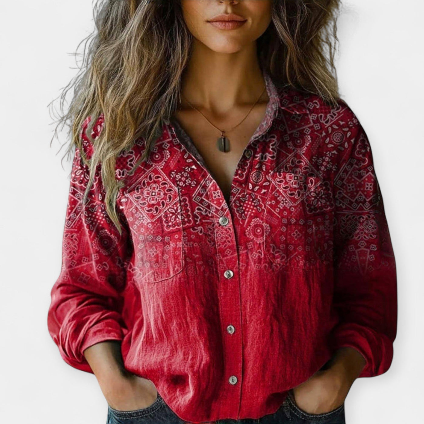 Vintage Nyomott Blúz