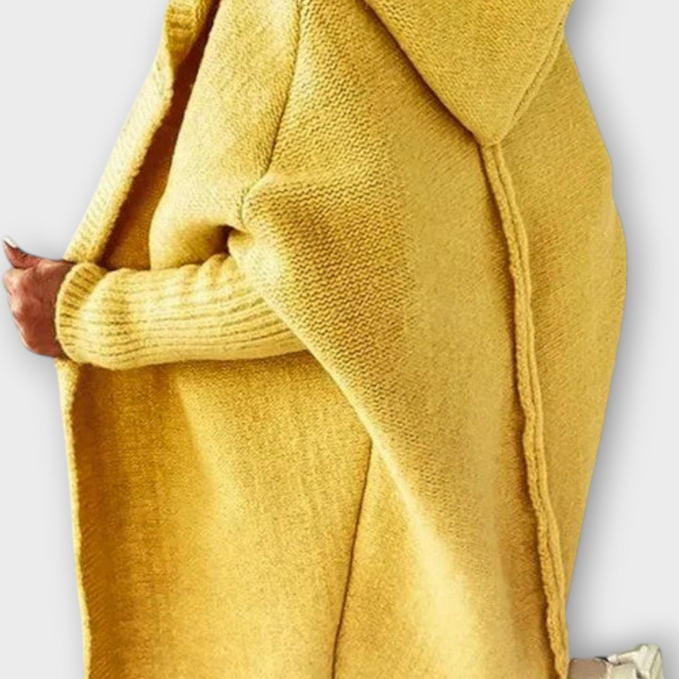 Kényelmes Kábel-Kötött Nyitott Kardigán