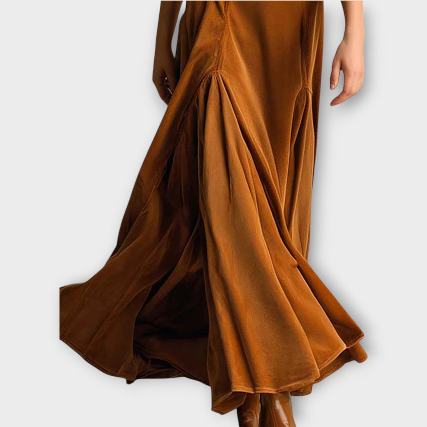 Vintage bársony gombos maxi ruha