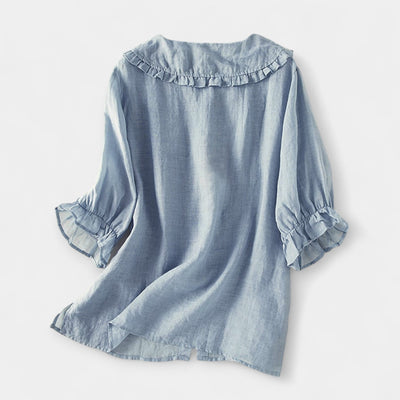 Csíkos Ing Dekoratív Gallérral