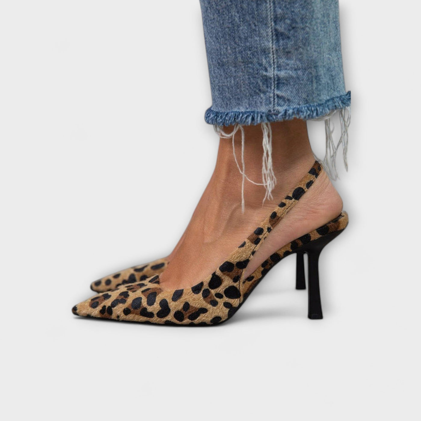 Leopárd Mintás Slingback