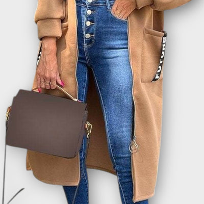 Városi Kényelem Hosszú Kapucnis Kabát