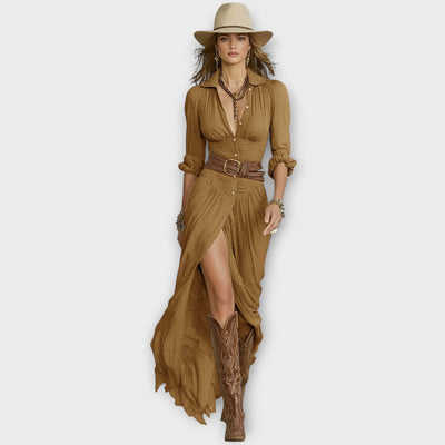 Nyugati Elegancia Gombos Maxi Ruha