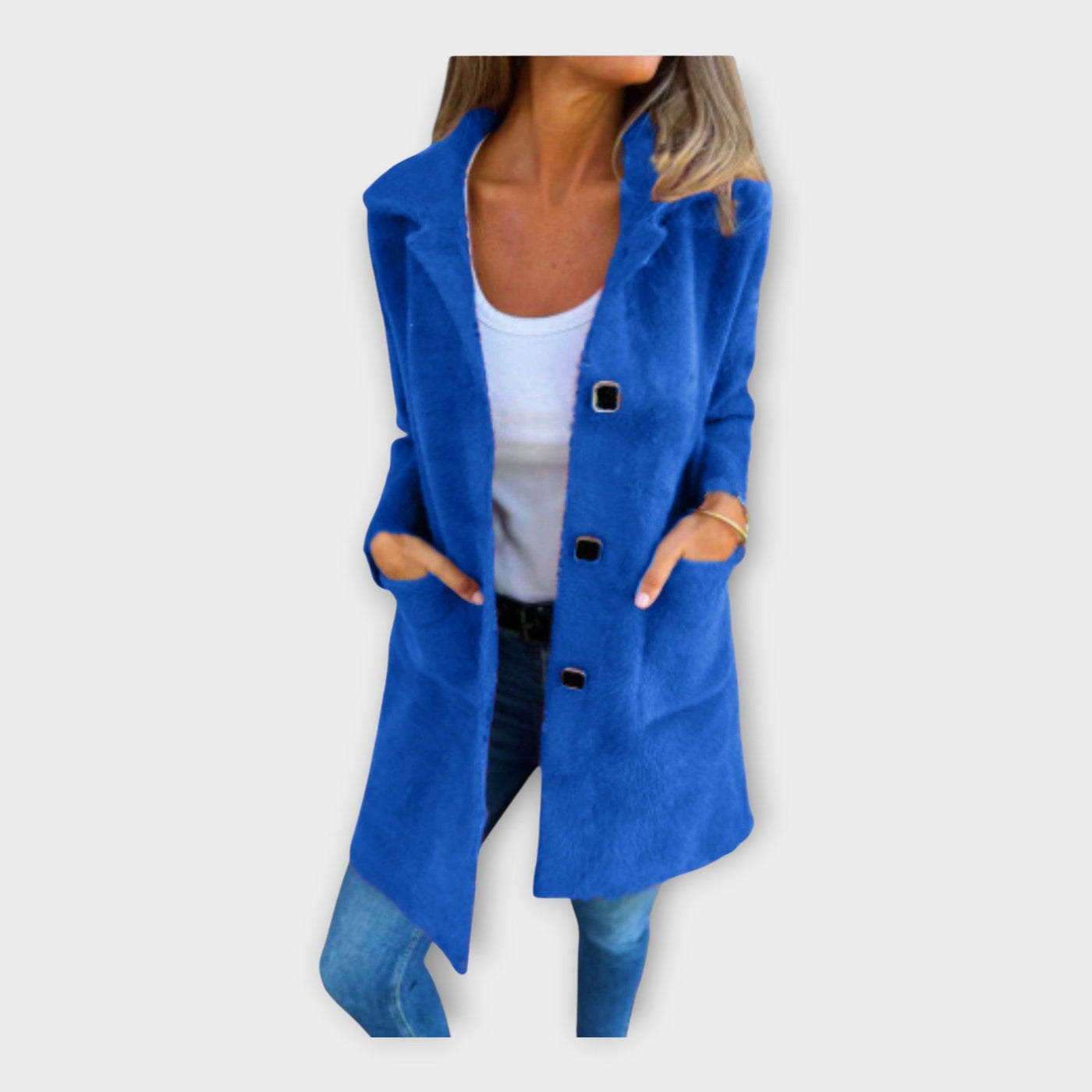 Gyapjú Kabát Elegáns Zárral