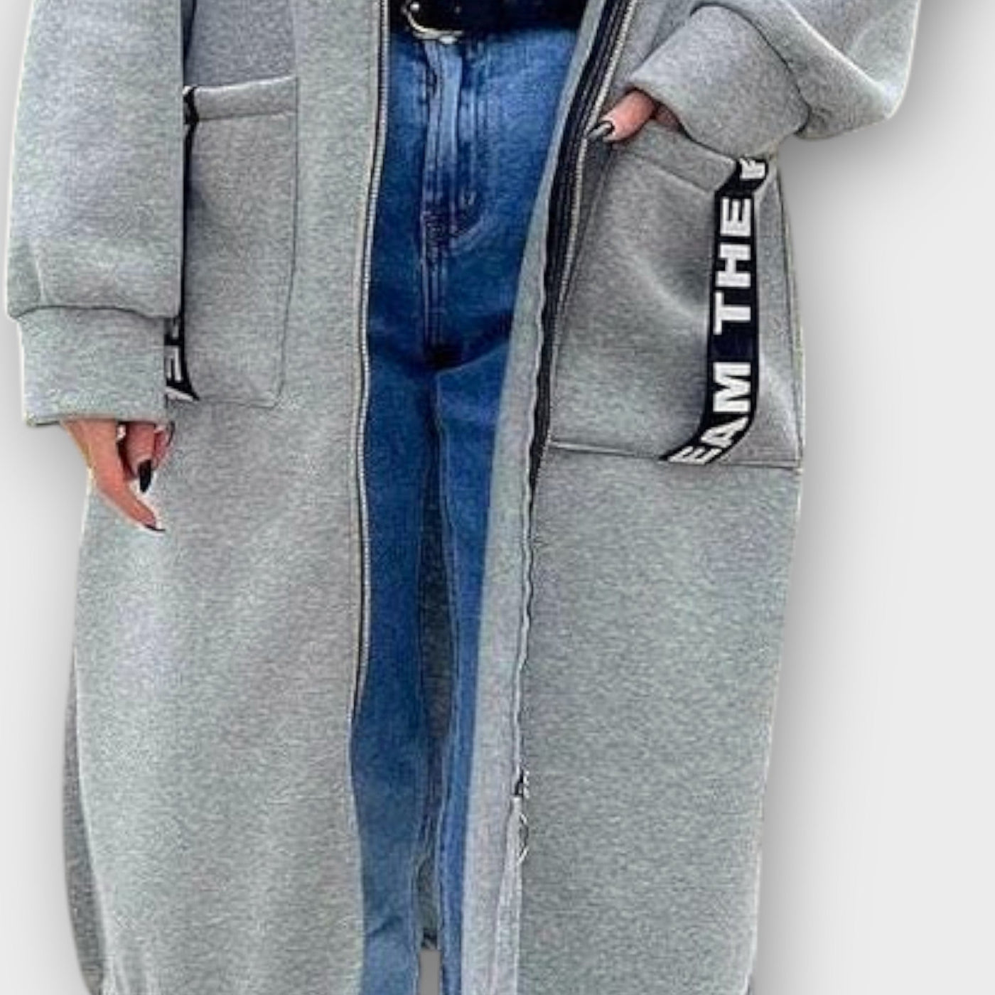 Városi Kényelem Hosszú Kapucnis Kabát