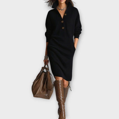 Kötött Pulóver Ruha