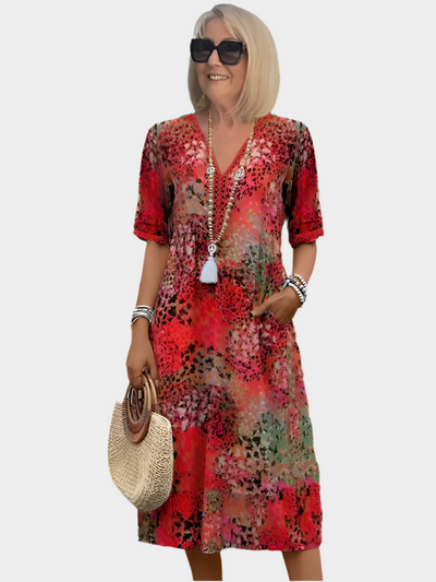 Élénk Midi Ruha Zsebekkel