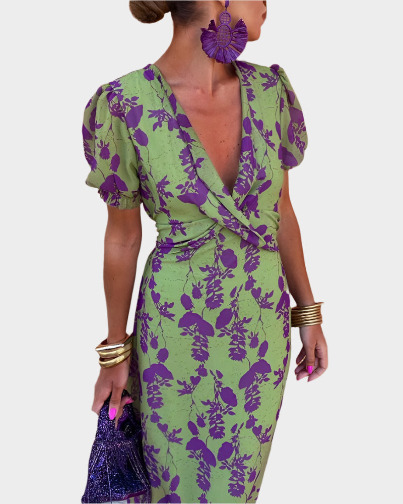 Női Ruha Virágmintával