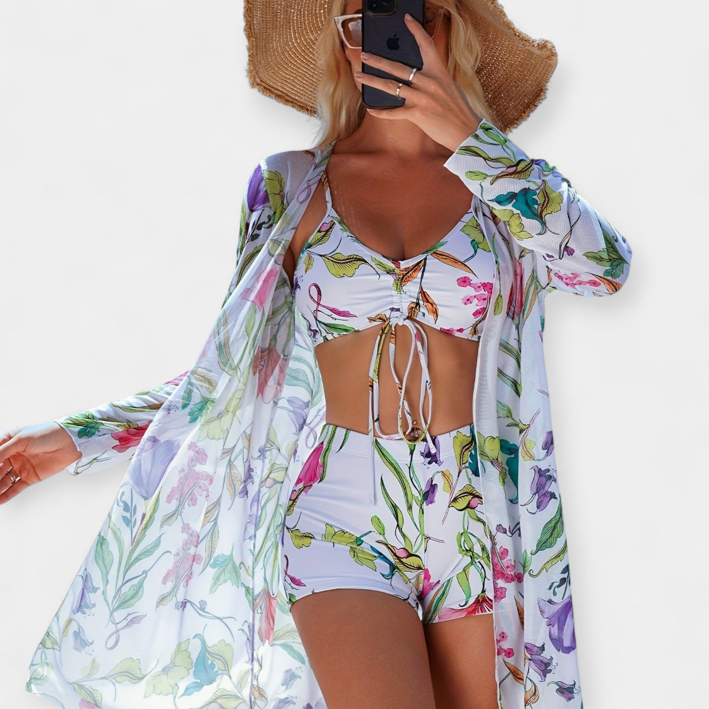 Magas derekú bikini és strandruha