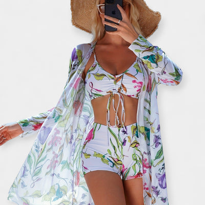 Magas derekú bikini és strandruha