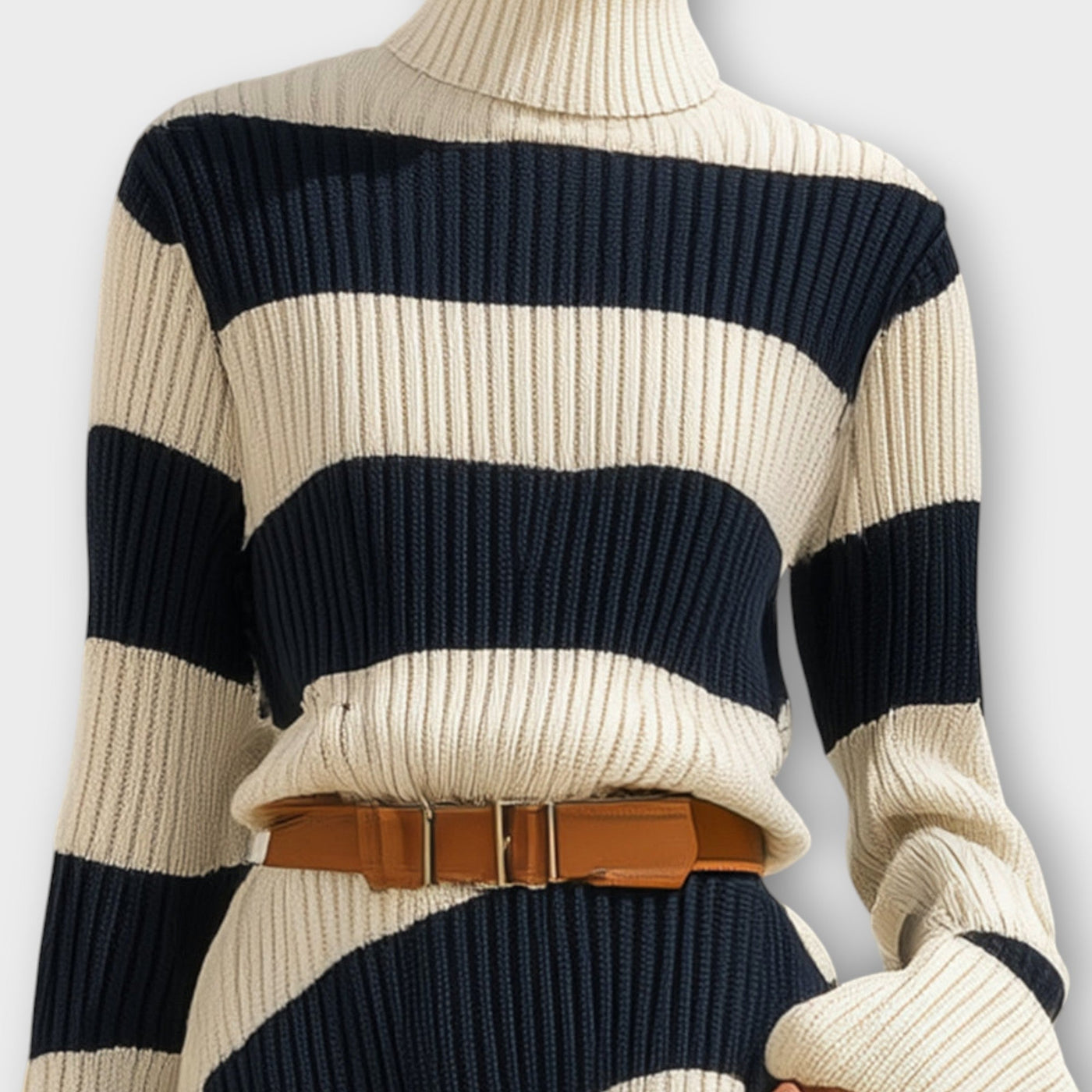 Csíkos Kötött Maxi Ruha