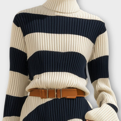 Csíkos Kötött Maxi Ruha