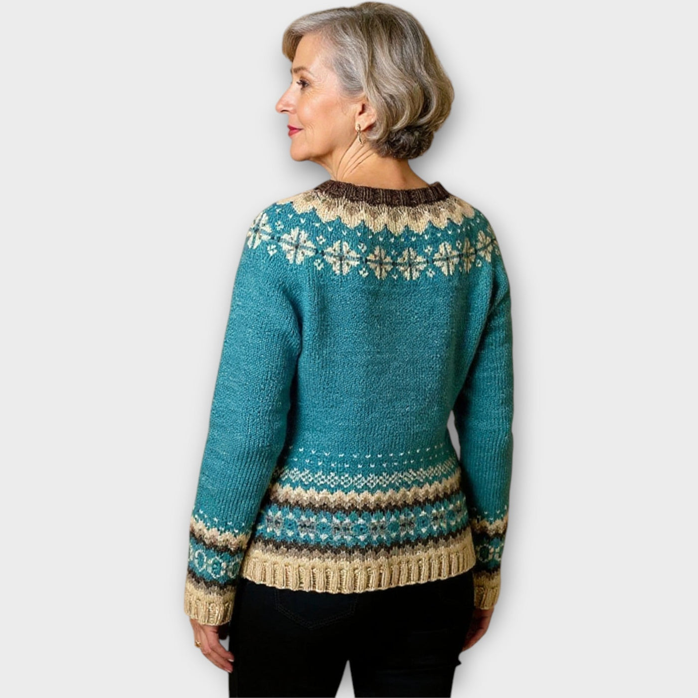 Gombos, Finom Mintázatú Kötött Kardigán