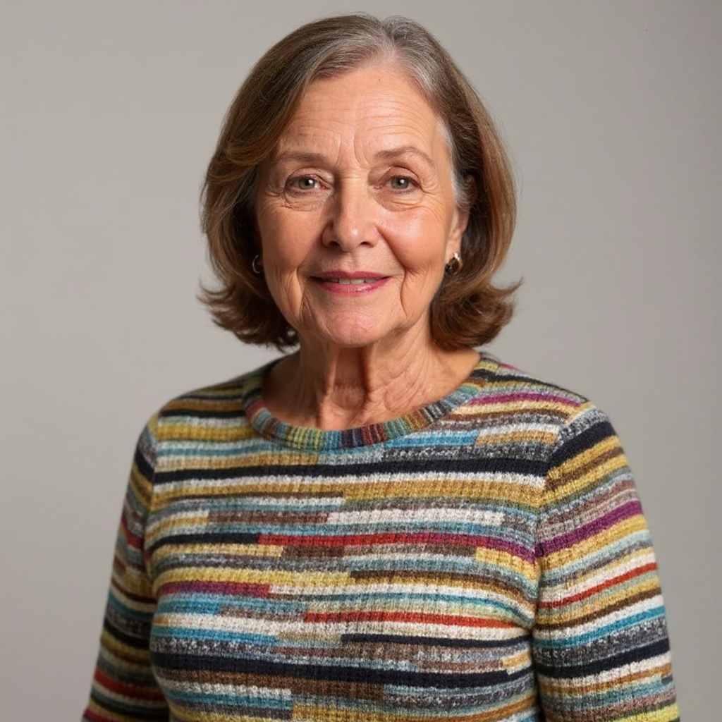 Csíkos Mintás Kötött Pulóver