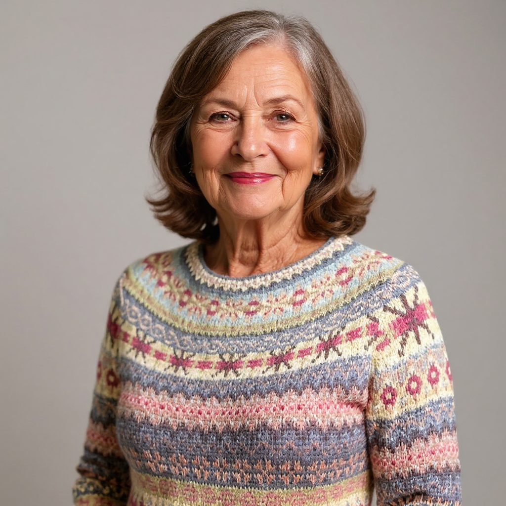 Geometrikus mintás pulóver