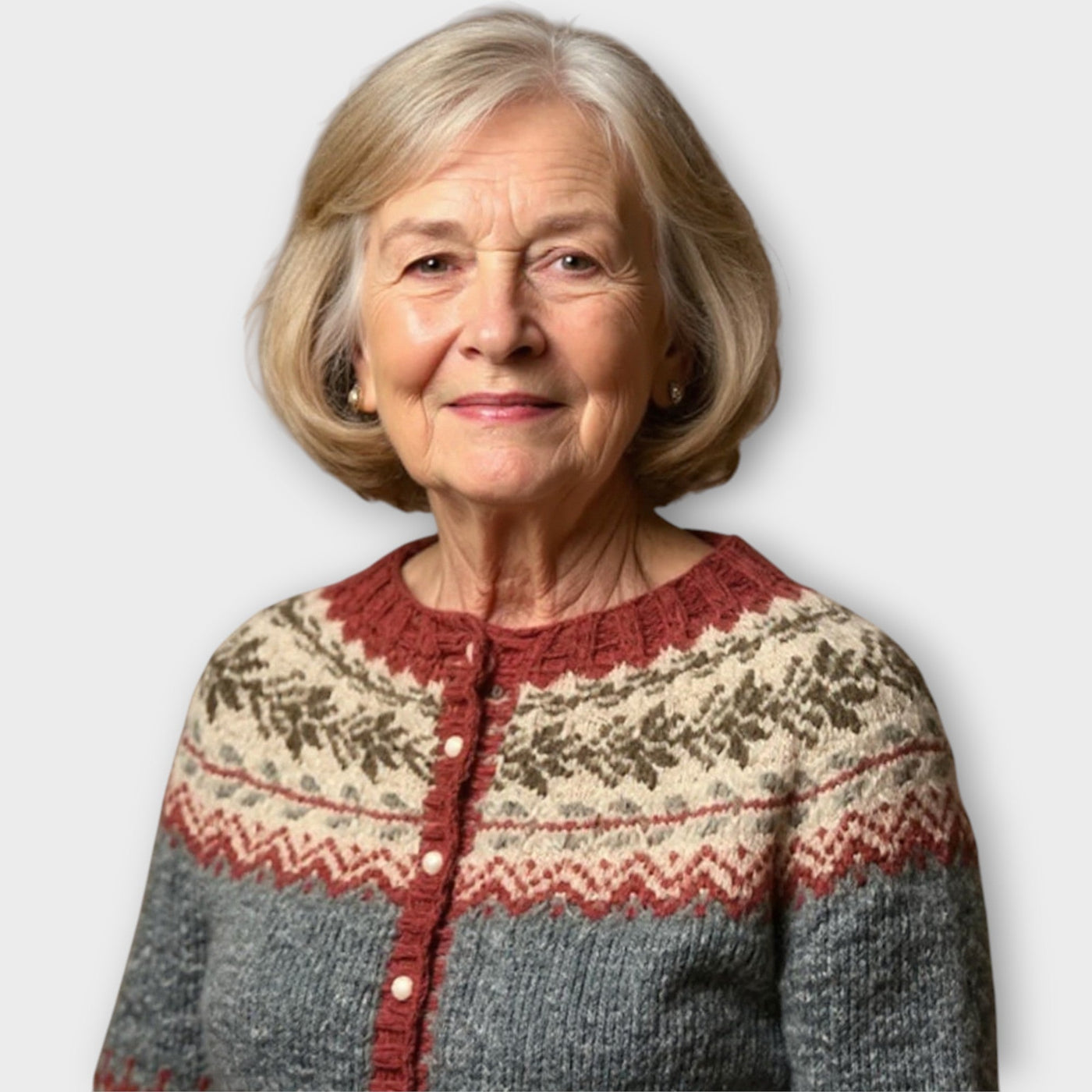 Gombos Kötött Kardigán Finom Mintával