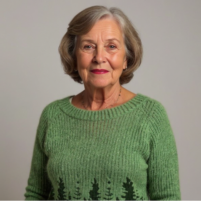 Kötött Pulóver Természet Inspirálta Mintával