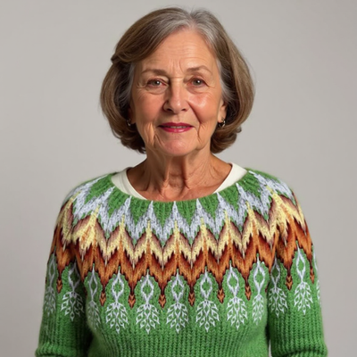 Geometrikus Mintás Kötött Blúz