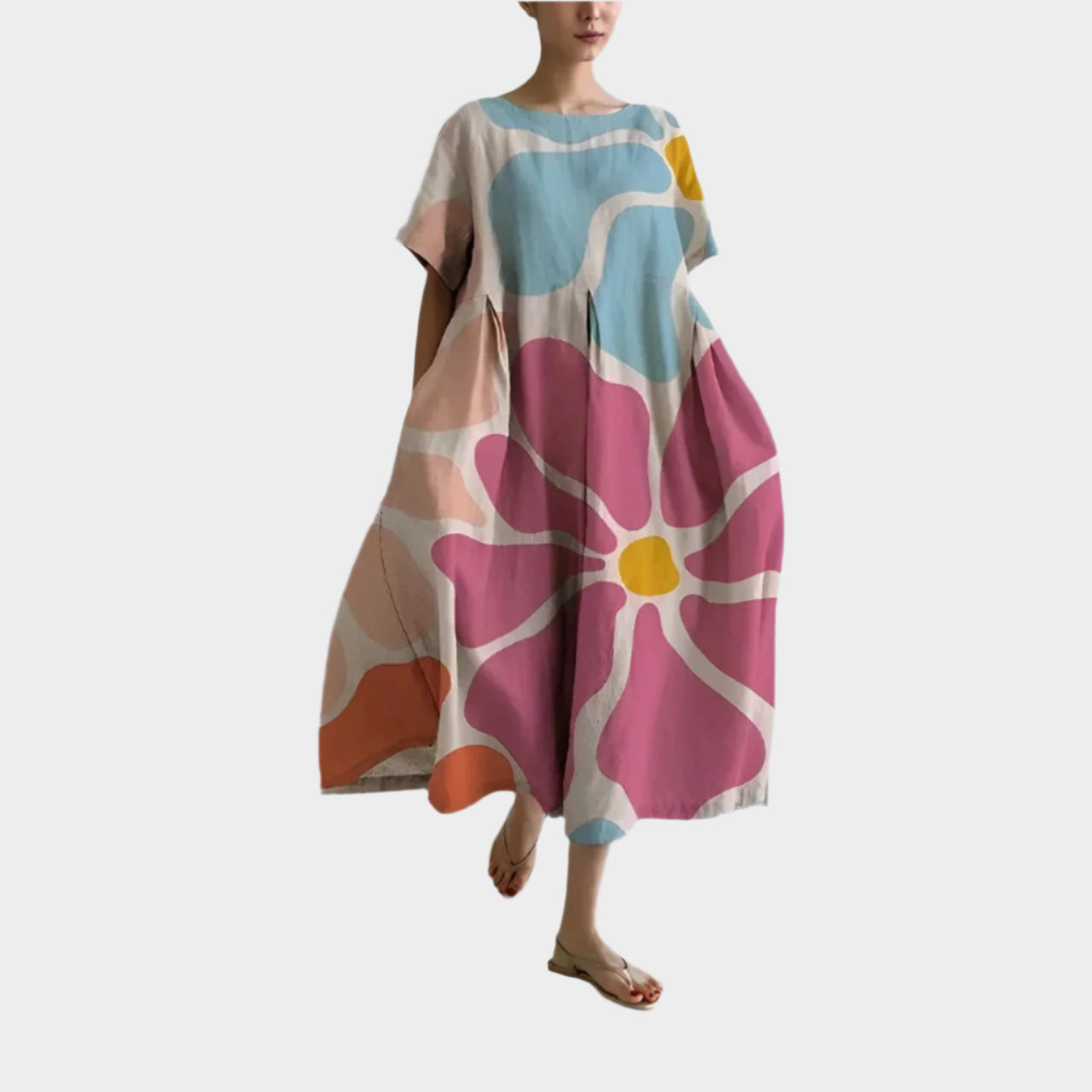 Kényelmes Hosszú Retro Ruha