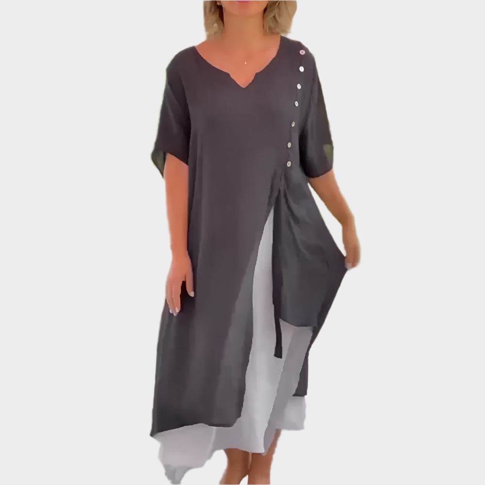 Klasszikus Maxi Ruha Egyszínű