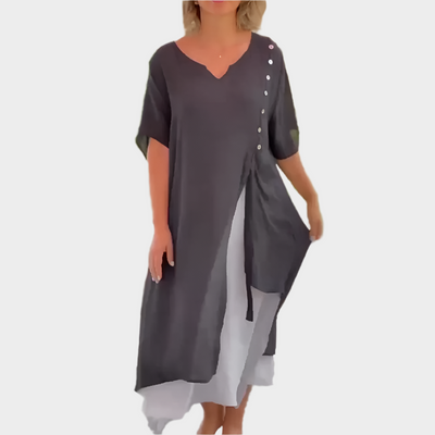 Klasszikus Maxi Ruha Egyszínű