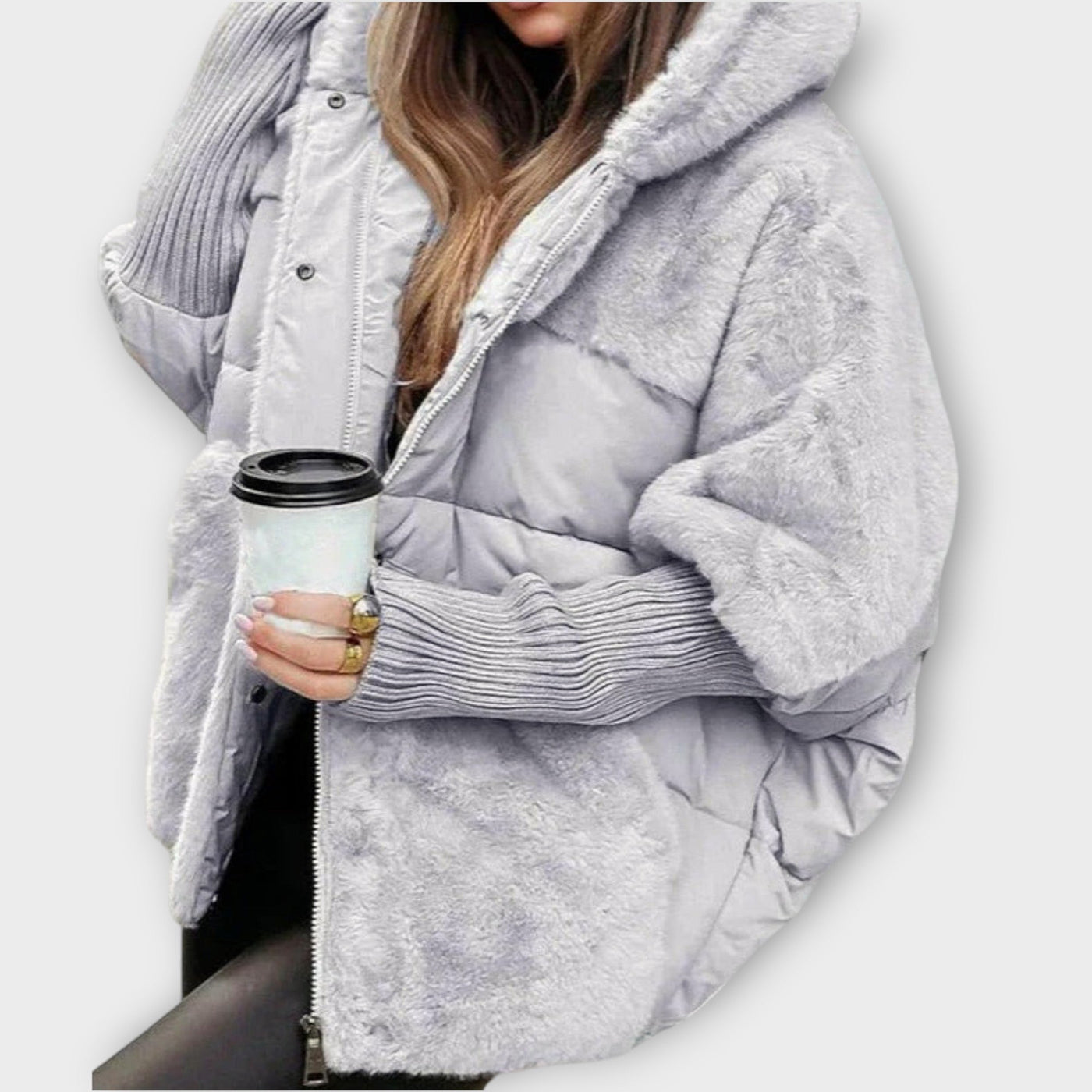 Meleg Lezárt Kabát Kapucnival