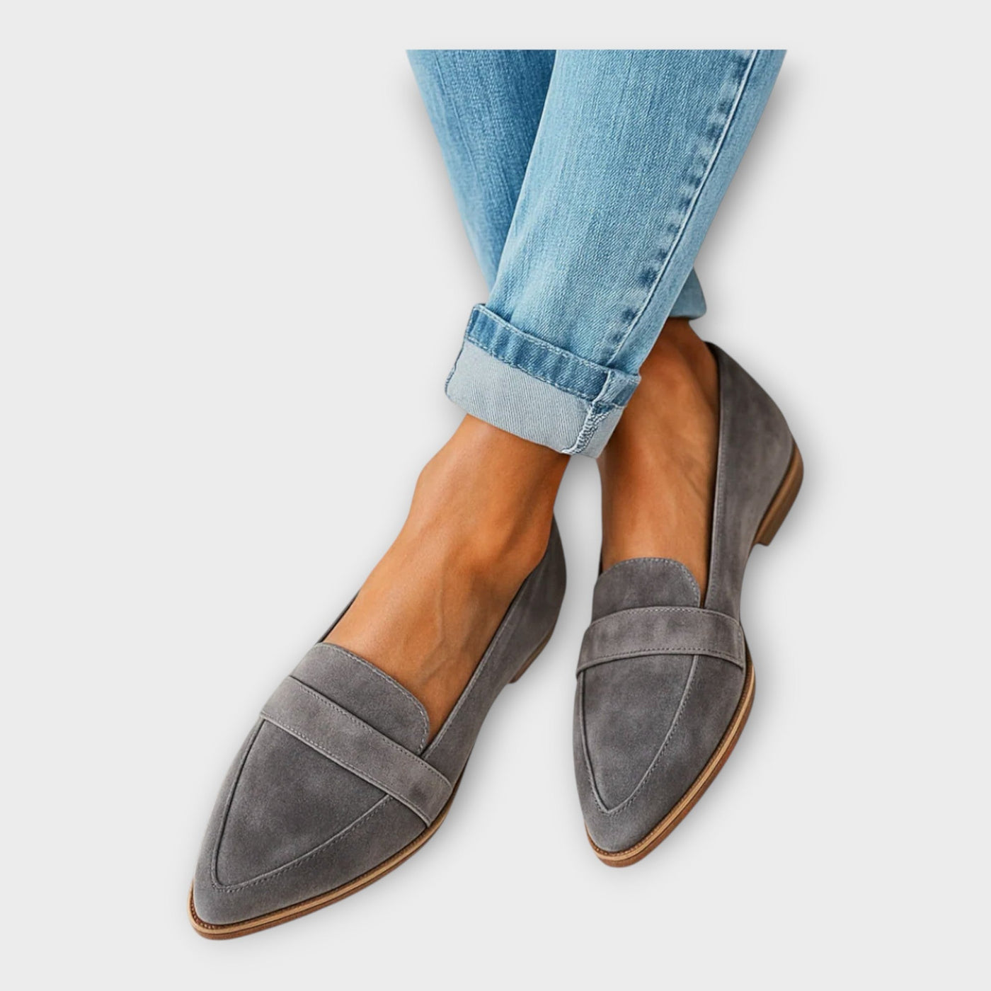 Elegáns Loafer Cipők Modern Vonallal