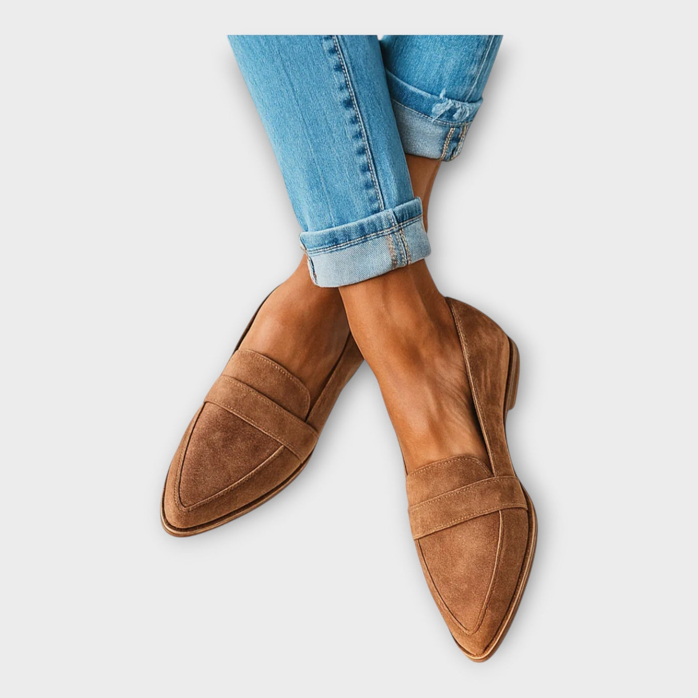 Elegáns Loafer Cipők Modern Vonallal