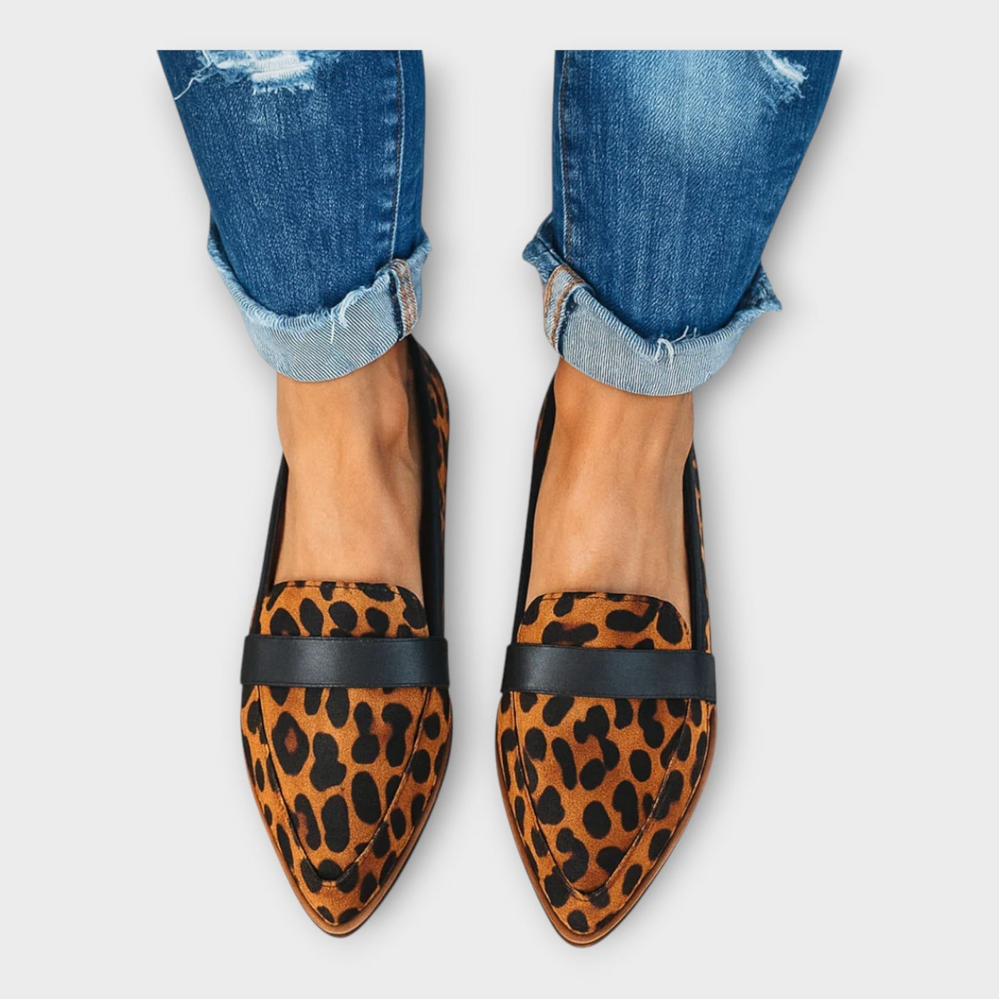 Elegáns Loafer Cipők Modern Vonallal