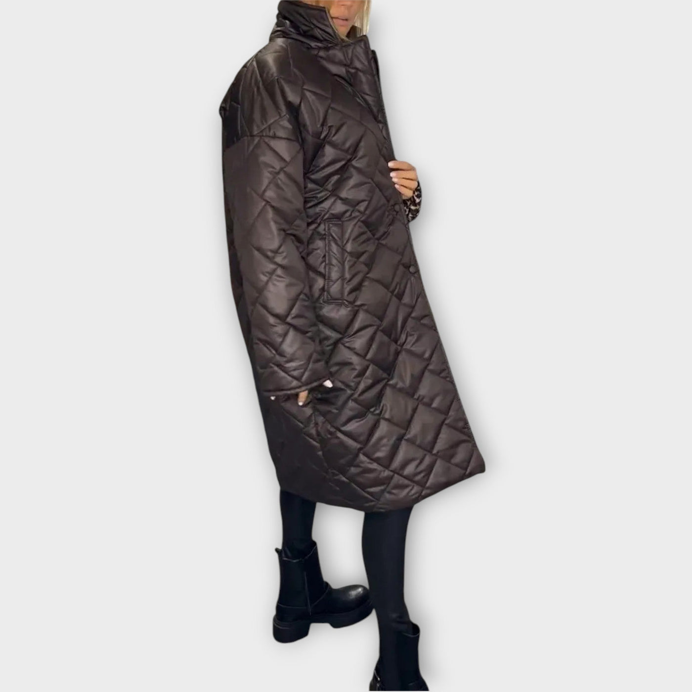 Kétoldalas Párnázott Dzseki Leopárd Béléssel