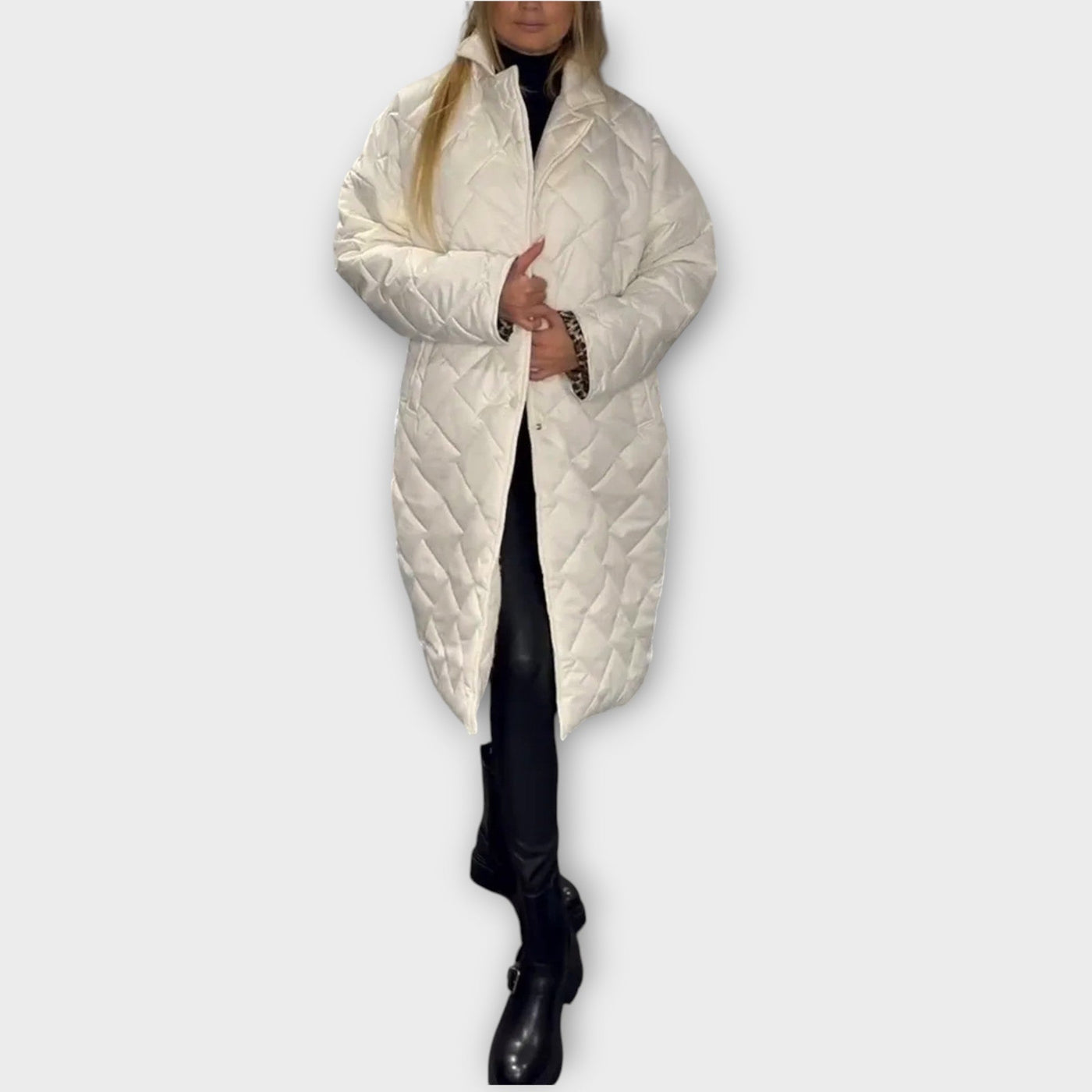 Kétoldalas Párnázott Dzseki Leopárd Béléssel