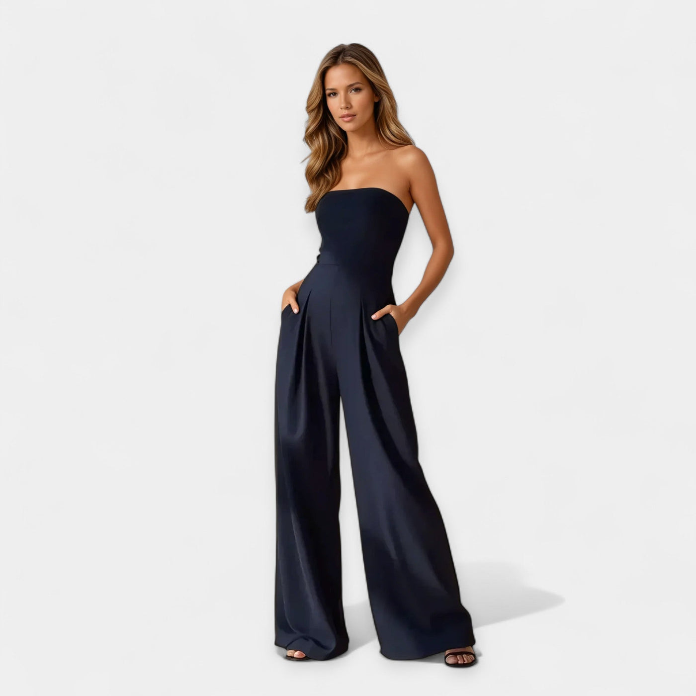 Teljes Hosszúságú Jumpsuit Strap nélküli Korszettel