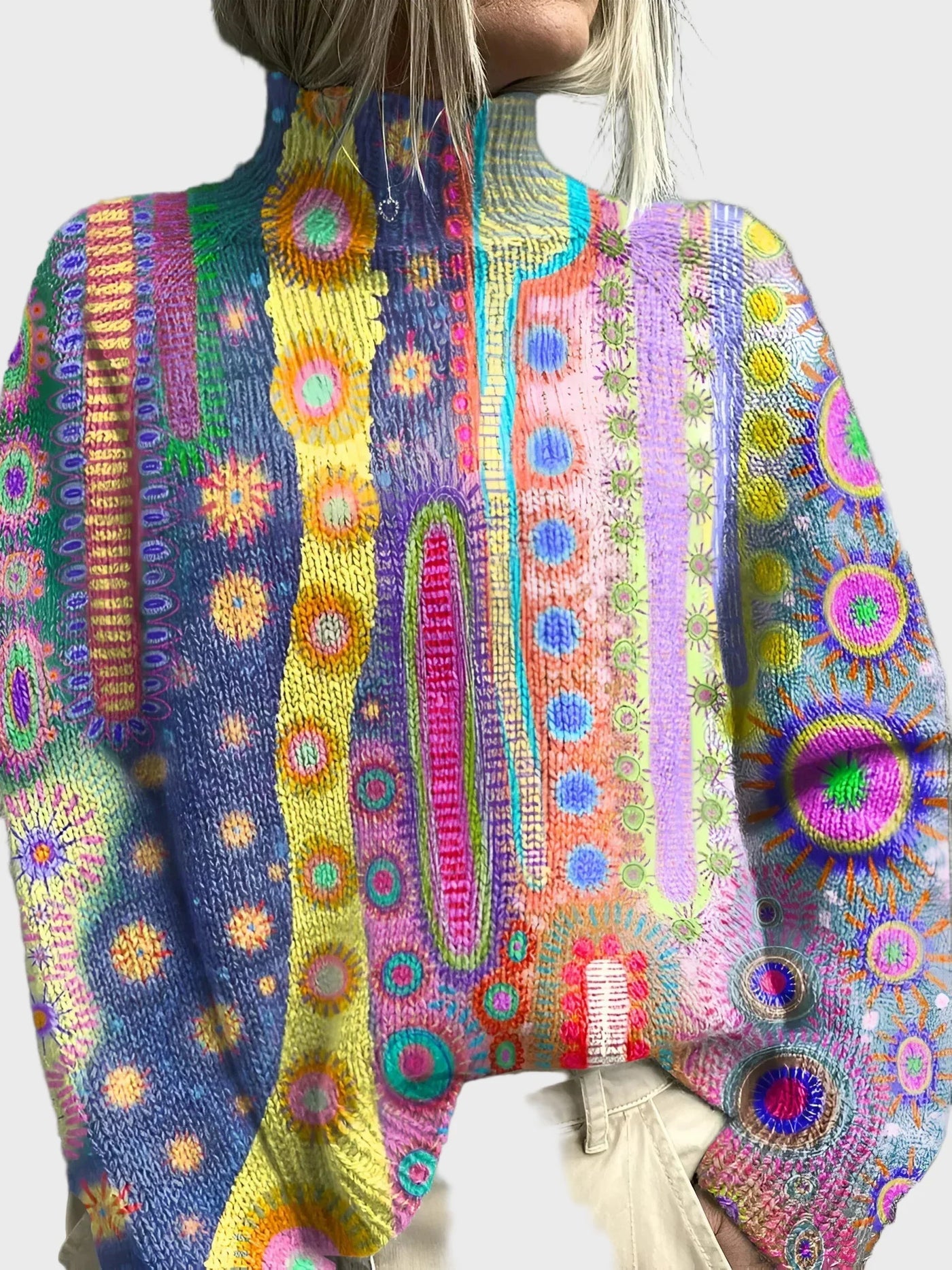 Kötött Garbó Napsugár Mintával